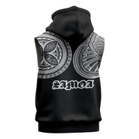 Samoa Traditional Tattoo Sleeveless Zip Hoodie Tribal Tatau Pattern LT03 - Polynesian Pride