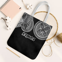 Samoa Traditional Tattoo Tote Bag Tribal Tatau Pattern LT03 White Strap One Size Black - Polynesian Pride