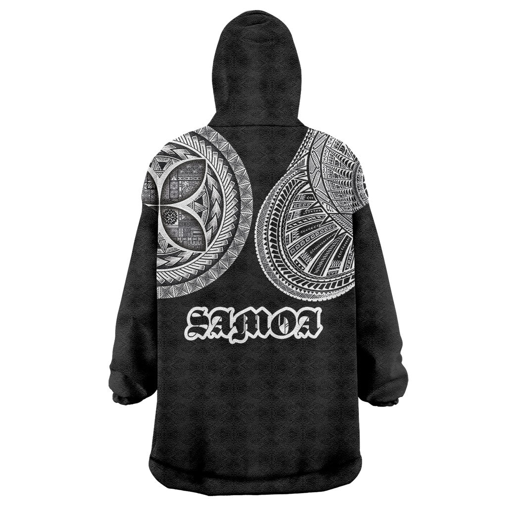 Samoa Traditional Tattoo Wearable Blanket Hoodie Tribal Tatau Pattern LT03 - Polynesian Pride