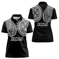Samoa Traditional Tattoo Women Polo Shirt Tribal Tatau Pattern LT03 - Polynesian Pride