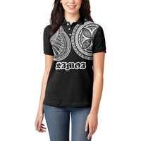Samoa Traditional Tattoo Women Polo Shirt Tribal Tatau Pattern LT03 - Polynesian Pride