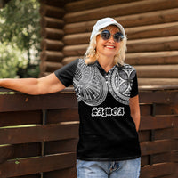 Samoa Traditional Tattoo Women Polo Shirt Tribal Tatau Pattern LT03 - Polynesian Pride