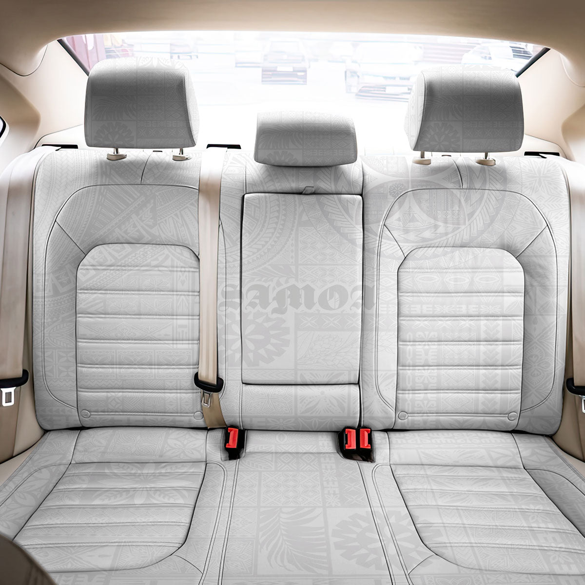 Samoa Lotu Tamaiti Back Car Seat Cover Tribal Tatau with Siapo Pattern LT03 - Polynesian Pride