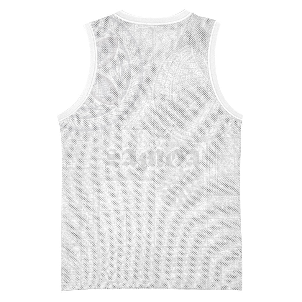 Samoa Lotu Tamaiti Basketball Jersey Tribal Tatau with Siapo Pattern LT03 - Polynesian Pride