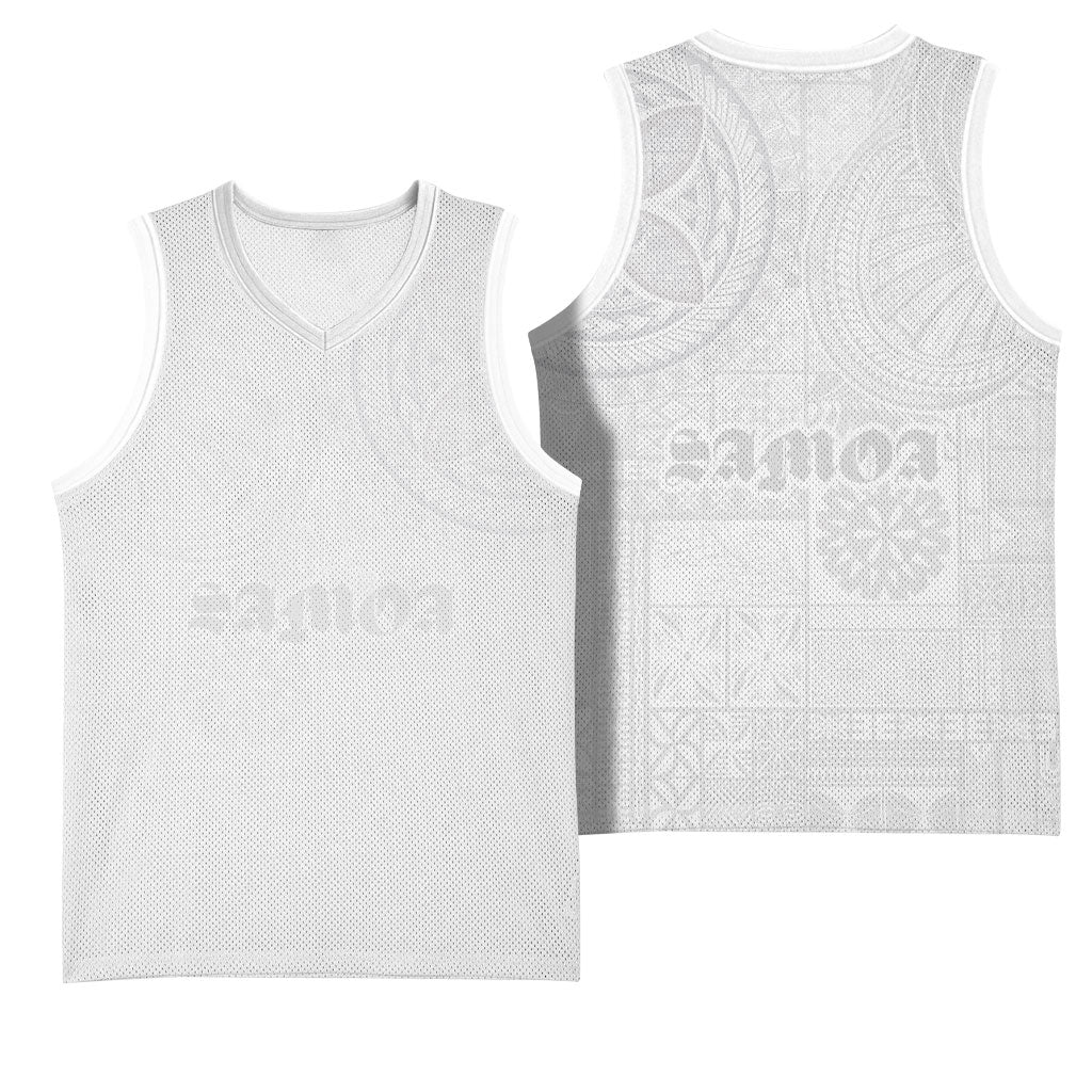 Samoa Lotu Tamaiti Basketball Jersey Tribal Tatau with Siapo Pattern LT03 - Polynesian Pride