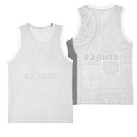 Samoa Lotu Tamaiti Basketball Jersey Tribal Tatau with Siapo Pattern LT03 - Polynesian Pride