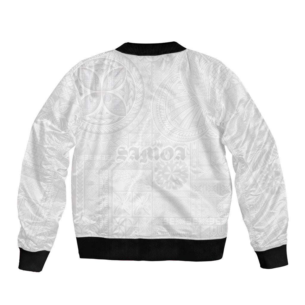 Samoa Lotu Tamaiti Bomber Jacket Tribal Tatau with Siapo Pattern LT03 - Polynesian Pride
