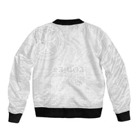 Samoa Lotu Tamaiti Bomber Jacket Tribal Tatau with Siapo Pattern LT03 - Polynesian Pride