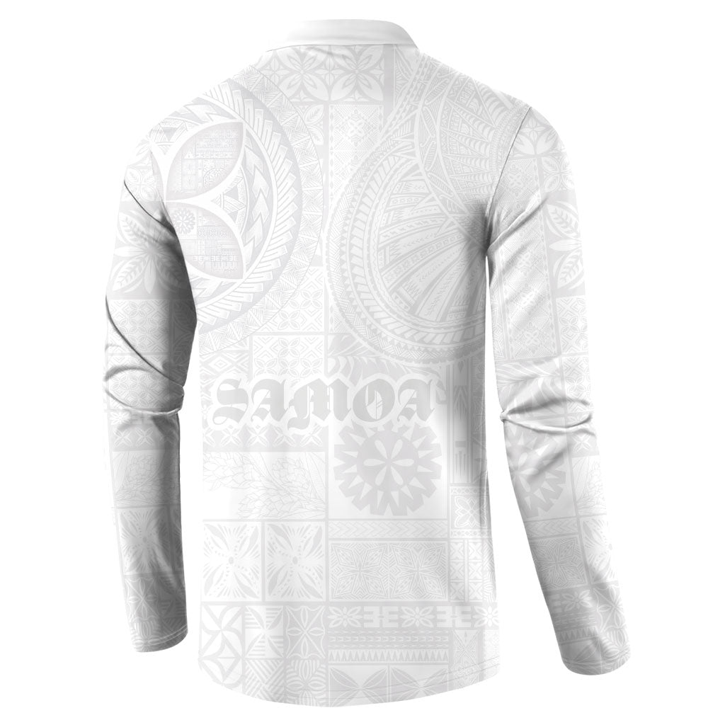 Samoa Lotu Tamaiti Button Sweatshirt Tribal Tatau with Siapo Pattern LT03 - Polynesian Pride