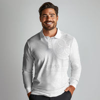 Samoa Lotu Tamaiti Long Sleeve Polo Shirt Tribal Tatau with Siapo Pattern LT03 - Polynesian Pride