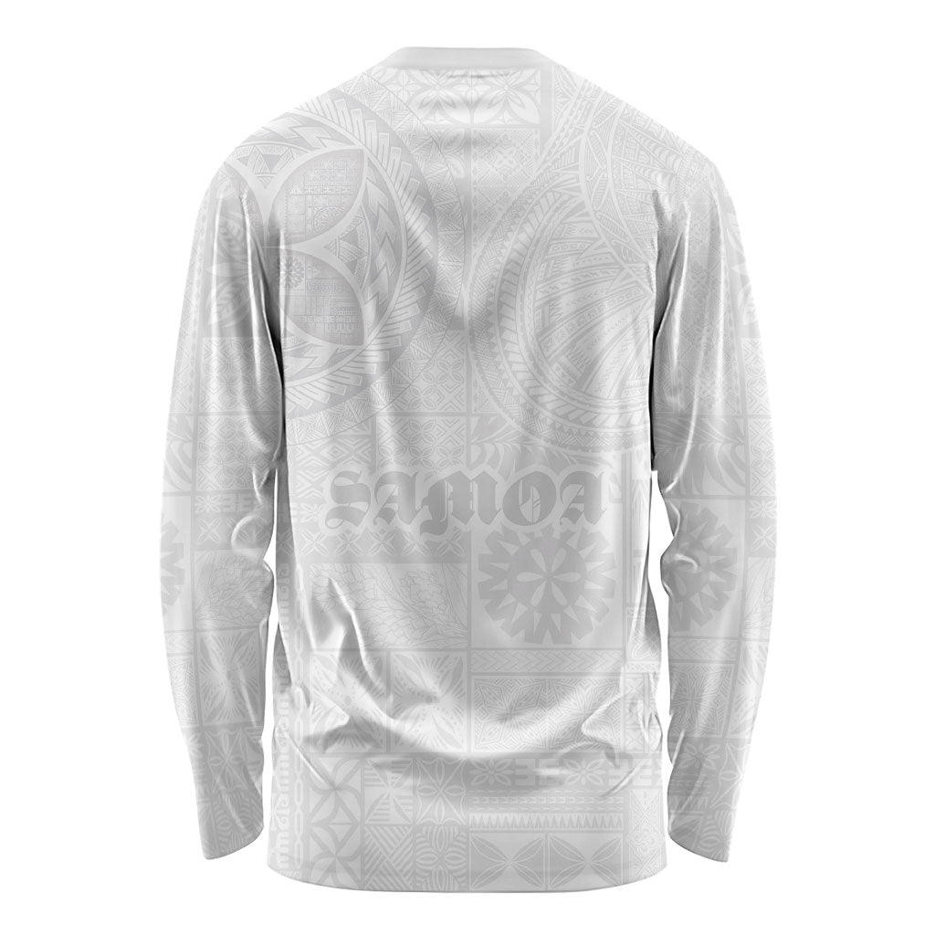 Samoa Lotu Tamaiti Long Sleeve Shirt Tribal Tatau with Siapo Pattern LT03 - Polynesian Pride