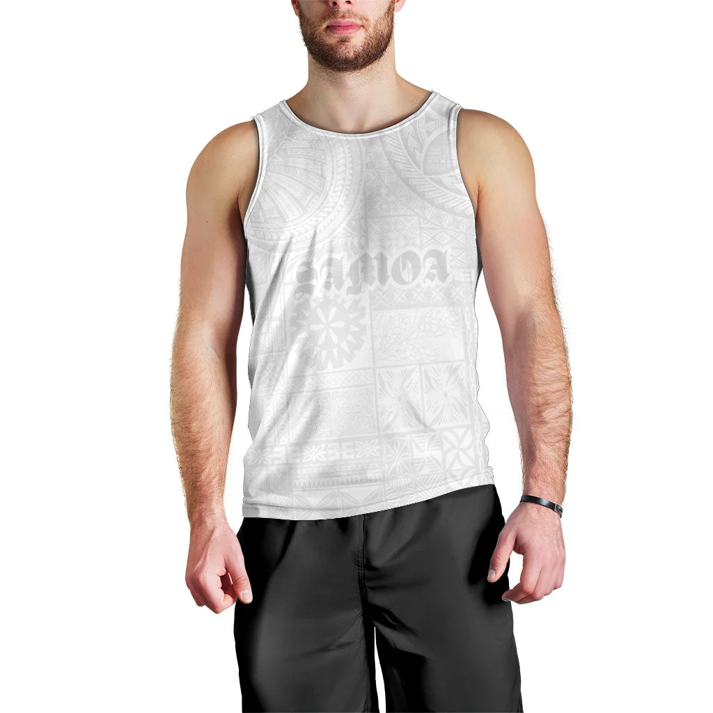 Samoa Lotu Tamaiti Men Tank Top Tribal Tatau with Siapo Pattern LT03 - Polynesian Pride
