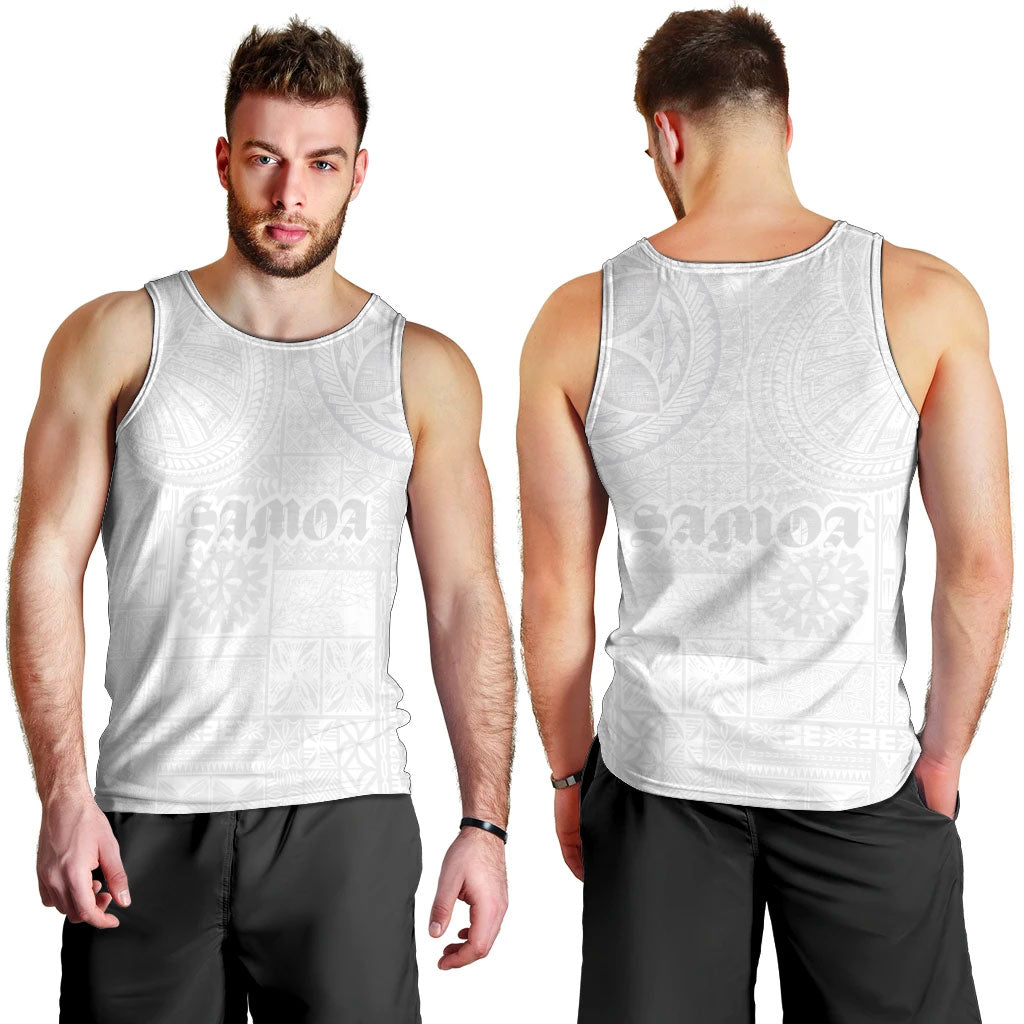 Samoa Lotu Tamaiti Men Tank Top Tribal Tatau with Siapo Pattern LT03 - Polynesian Pride