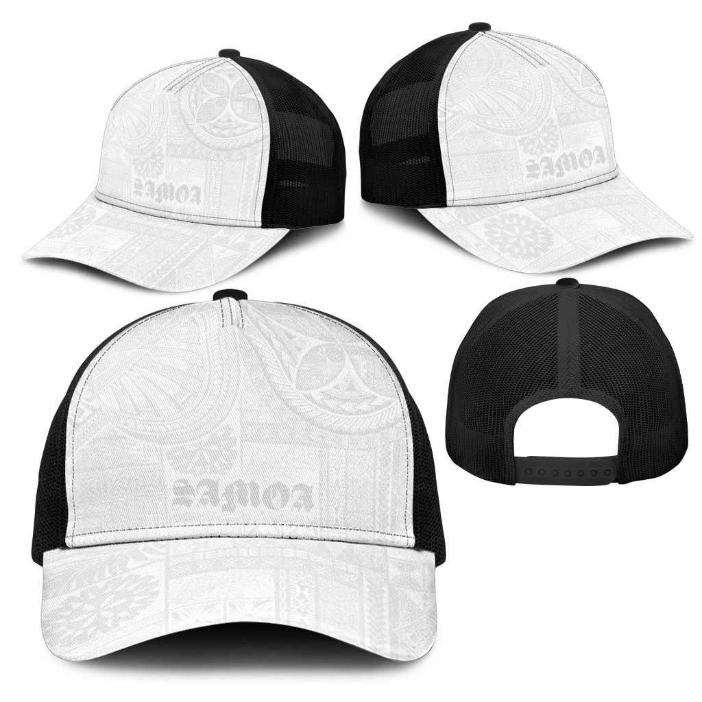 Samoa Lotu Tamaiti Mesh Trucker Cap Tribal Tatau with Siapo Pattern LT03 - Polynesian Pride