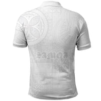Samoa Lotu Tamaiti Polo Shirt Tribal Tatau with Siapo Pattern LT03 - Polynesian Pride