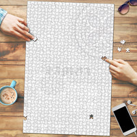 Samoa Lotu Tamaiti Puzzle Tribal Tatau with Siapo Pattern LT03 White - Polynesian Pride