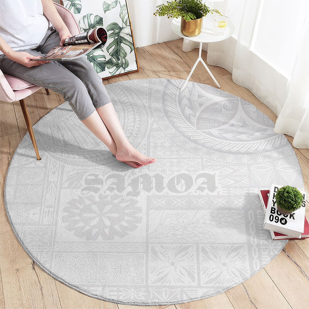 Samoa Lotu Tamaiti Round Carpet Tribal Tatau with Siapo Pattern LT03 - Polynesian Pride