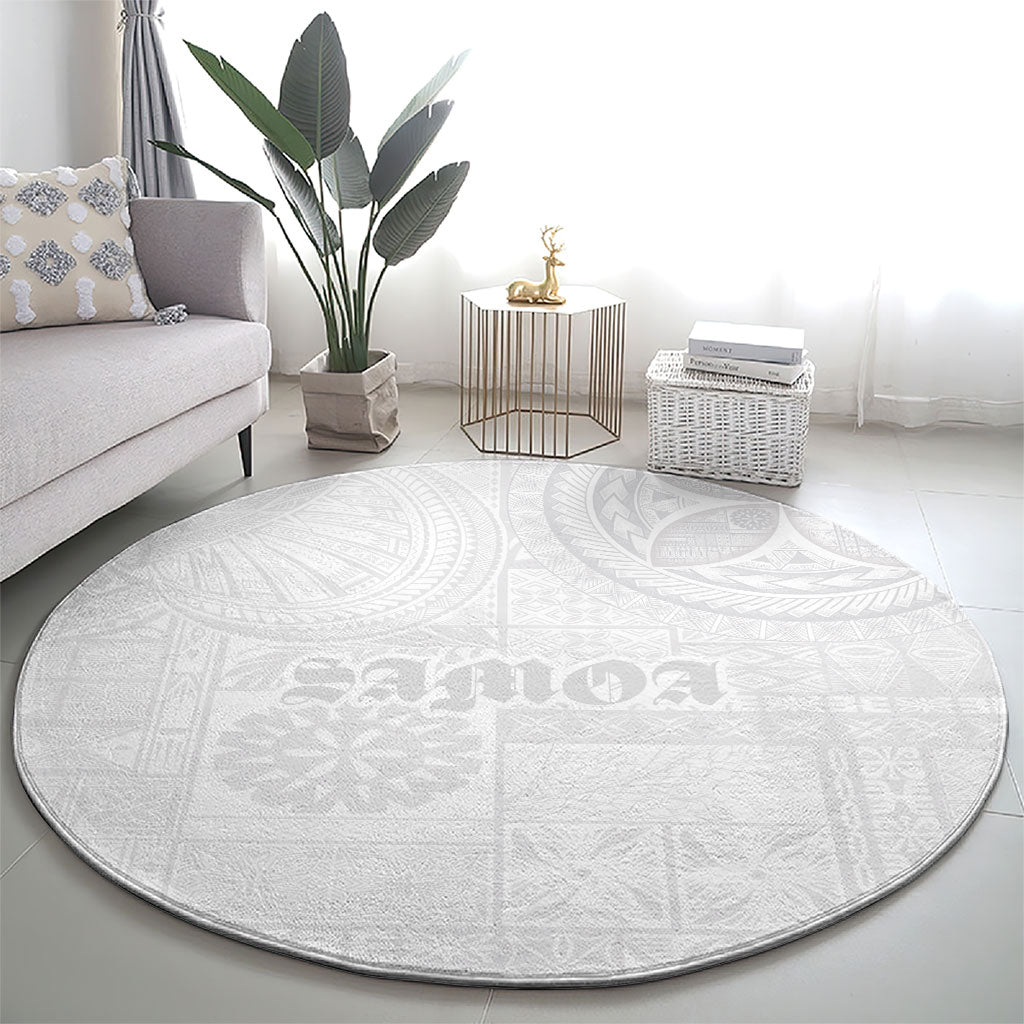 Samoa Lotu Tamaiti Round Carpet Tribal Tatau with Siapo Pattern LT03 - Polynesian Pride