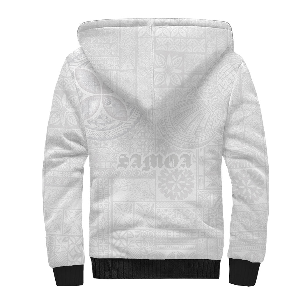Samoa Lotu Tamaiti Sherpa Hoodie Tribal Tatau with Siapo Pattern LT03 - Polynesian Pride