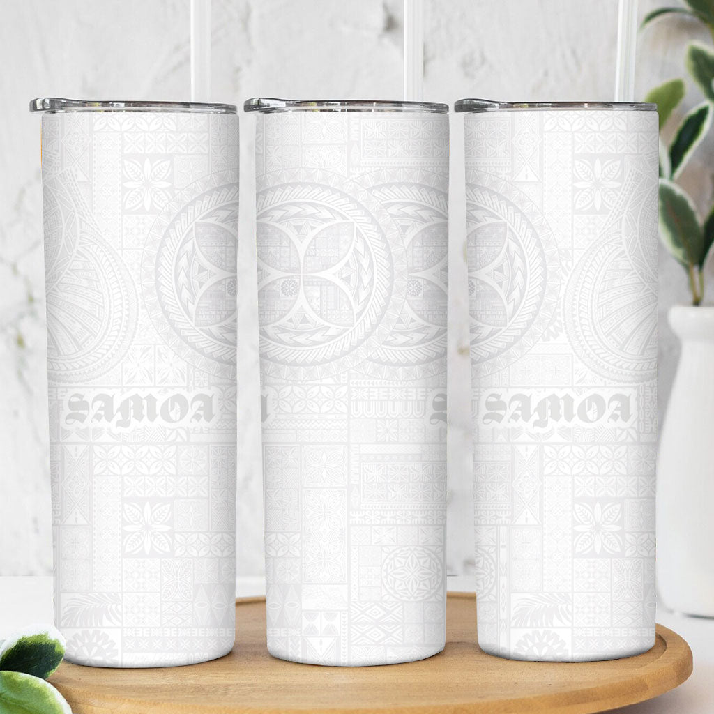 Samoa Lotu Tamaiti Skinny Tumbler Tribal Tatau with Siapo Pattern LT03 - Polynesian Pride