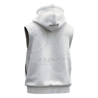 Samoa Lotu Tamaiti Sleeveless Hoodie Tribal Tatau with Siapo Pattern LT03 - Polynesian Pride