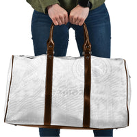 Samoa Lotu Tamaiti Travel Bag Tribal Tatau with Siapo Pattern LT03 White - Polynesian Pride