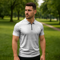 Samoa Lotu Tamaiti Zipper Polo Shirt Tribal Tatau with Siapo Pattern LT03 - Polynesian Pride