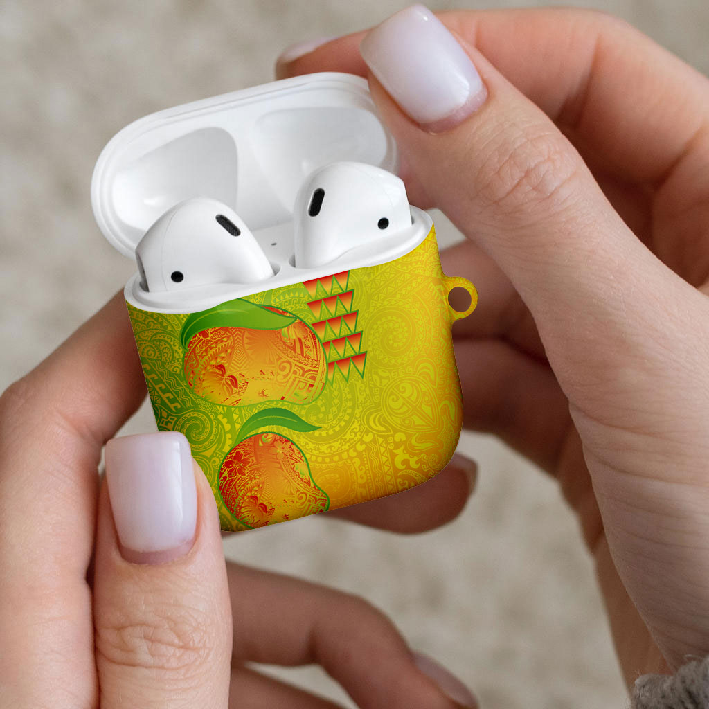 Hawaiian Mango AirPods Case Polynesian Art Pattern and Kakau Tattoo LT03 - Polynesian Pride
