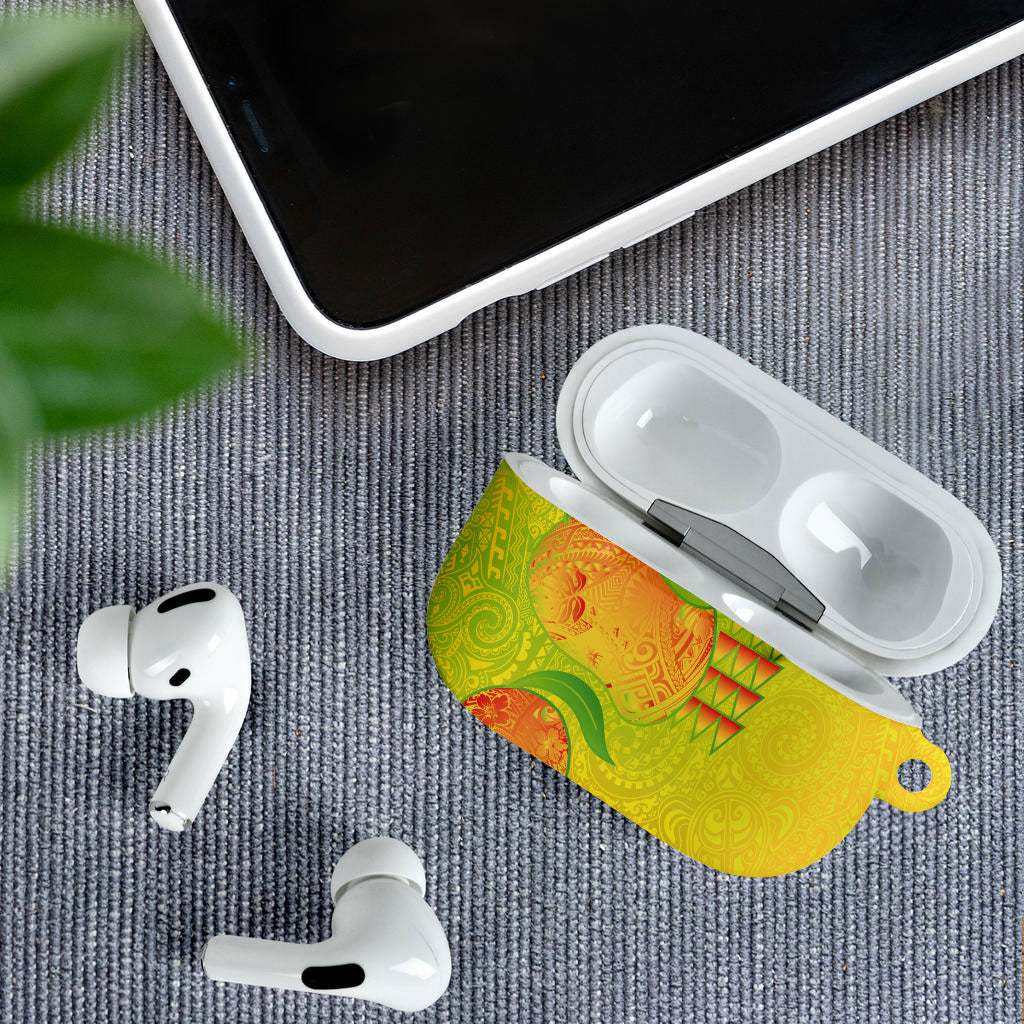 Hawaiian Mango AirPods Case Polynesian Art Pattern and Kakau Tattoo LT03 - Polynesian Pride