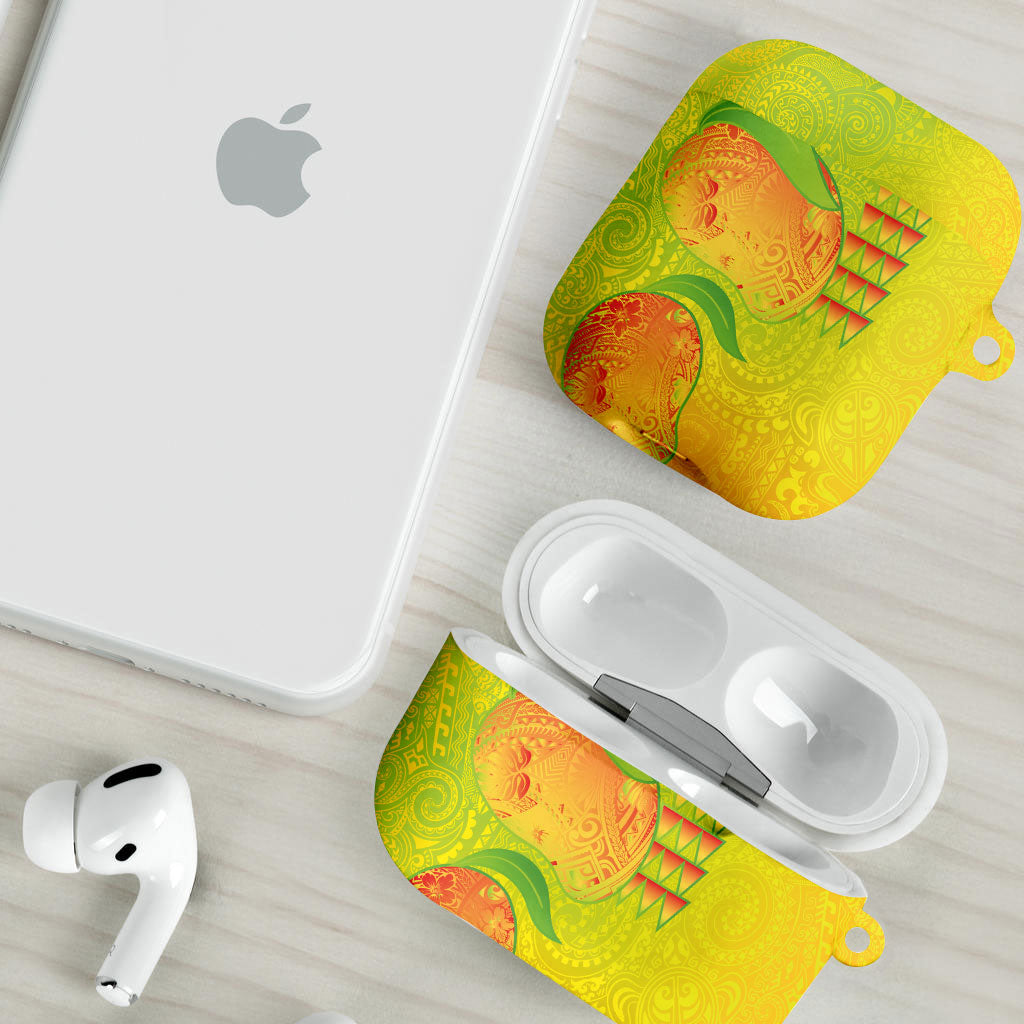 Hawaiian Mango AirPods Case Polynesian Art Pattern and Kakau Tattoo LT03 - Polynesian Pride