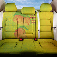 Hawaiian Mango Back Car Seat Cover Polynesian Art Pattern and Kakau Tattoo LT03 One Size Yellow - Polynesian Pride