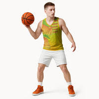 Hawaiian Mango Basketball Jersey Polynesian Art Pattern and Kakau Tattoo LT03 - Polynesian Pride