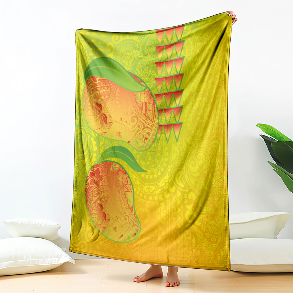 Hawaiian Mango Blanket Polynesian Art Pattern and Kakau Tattoo LT03 - Polynesian Pride
