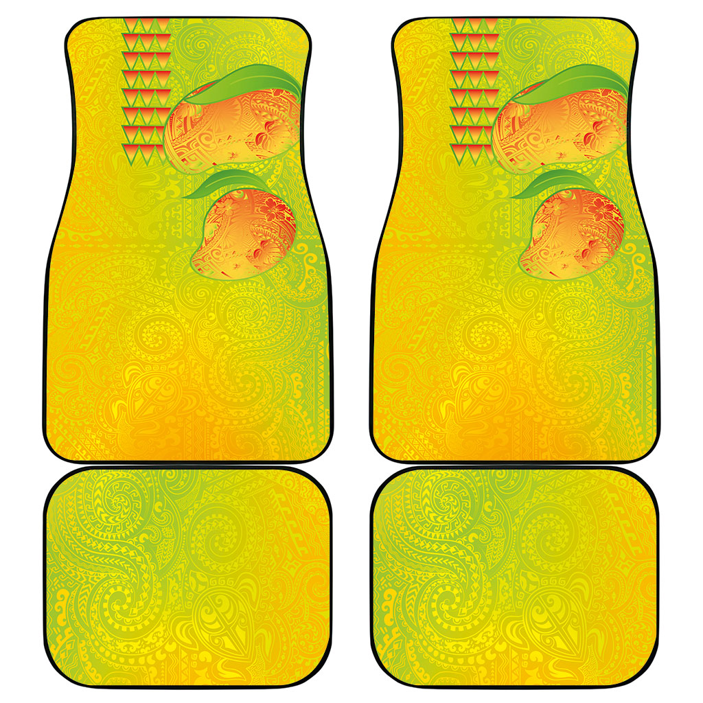 Hawaiian Mango Car Mats Polynesian Art Pattern and Kakau Tattoo LT03 - Polynesian Pride