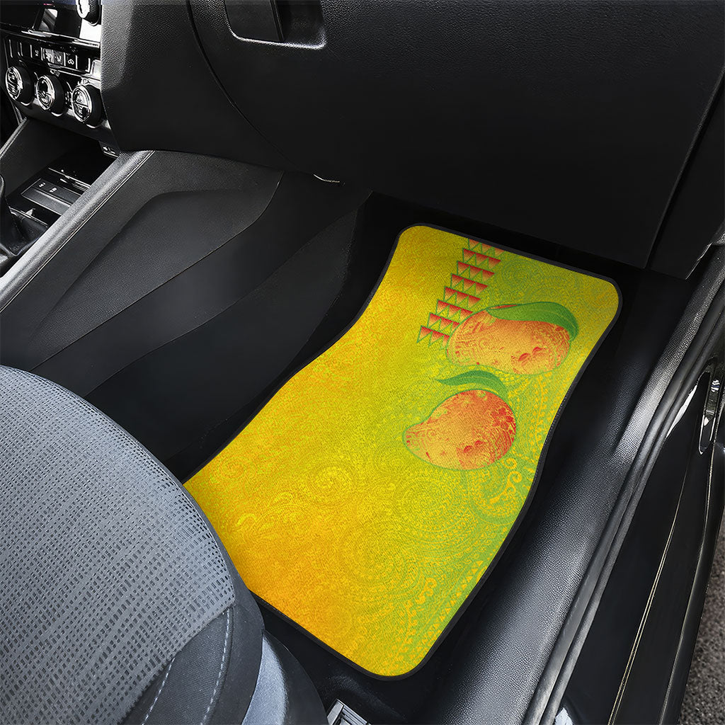 Hawaiian Mango Car Mats Polynesian Art Pattern and Kakau Tattoo LT03 - Polynesian Pride