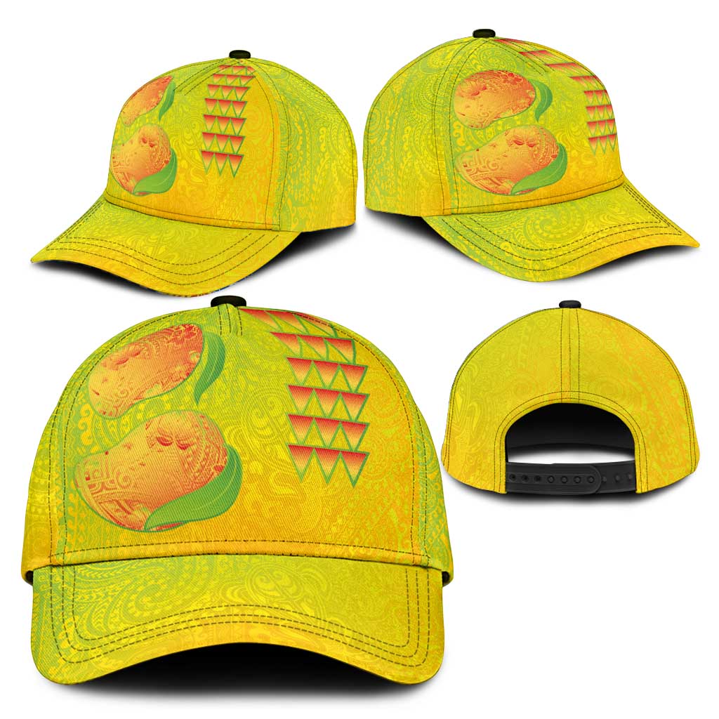 Hawaiian Mango Classic Cap Polynesian Art Pattern and Kakau Tattoo LT03 - Polynesian Pride