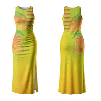 Hawaiian Mango Couples Matching Tank Maxi Dress and Long Sleeve Button Shirt Polynesian Art Pattern and Kakau Tattoo LT03 - Polynesian Pride