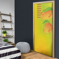 Hawaiian Mango Door Cover Polynesian Art Pattern and Kakau Tattoo LT03 - Polynesian Pride