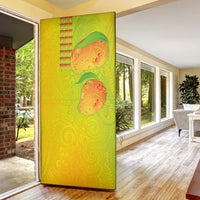 Hawaiian Mango Door Cover Polynesian Art Pattern and Kakau Tattoo LT03 - Polynesian Pride