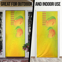 Hawaiian Mango Door Cover Polynesian Art Pattern and Kakau Tattoo LT03 - Polynesian Pride