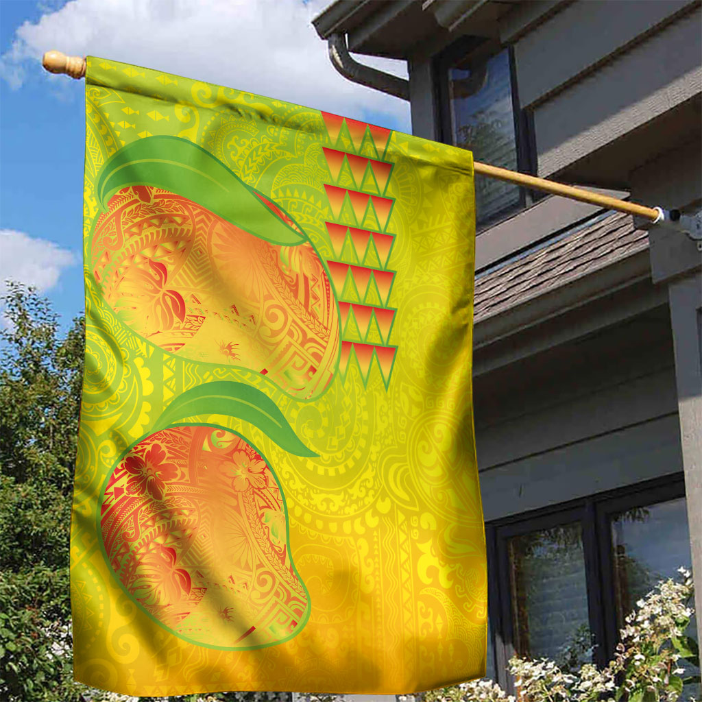 Hawaiian Mango Garden Flag Polynesian Art Pattern and Kakau Tattoo LT03 - Polynesian Pride