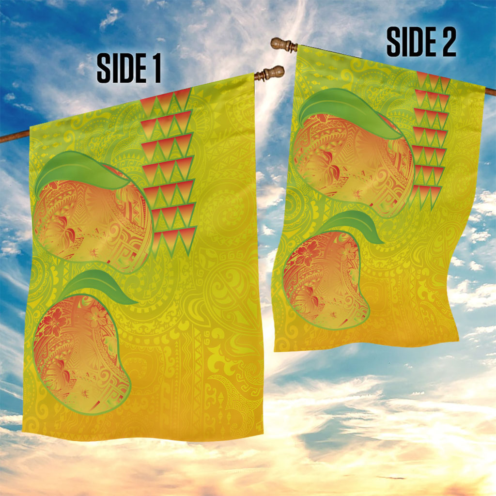 Hawaiian Mango Garden Flag Polynesian Art Pattern and Kakau Tattoo LT03 - Polynesian Pride