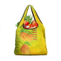 Hawaiian Mango Grocery Bag Polynesian Art Pattern and Kakau Tattoo LT03 1-pack One Size Yellow - Polynesian Pride