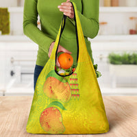 Hawaiian Mango Grocery Bag Polynesian Art Pattern and Kakau Tattoo LT03 - Polynesian Pride