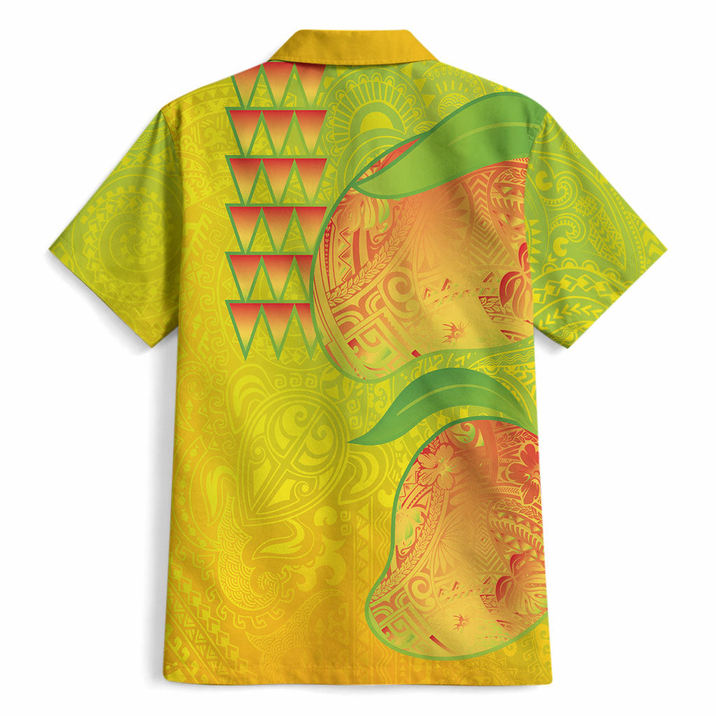 Hawaiian Mango Hawaiian Shirt Polynesian Art Pattern and Kakau Tattoo LT03 - Polynesian Pride