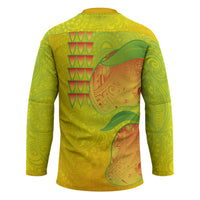 Hawaiian Mango Hockey Jersey Polynesian Art Pattern and Kakau Tattoo LT03 - Polynesian Pride