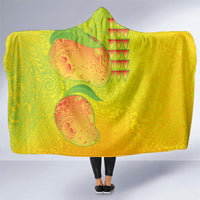 Hawaiian Mango Hooded Blanket Polynesian Art Pattern and Kakau Tattoo LT03 One Size Yellow - Polynesian Pride