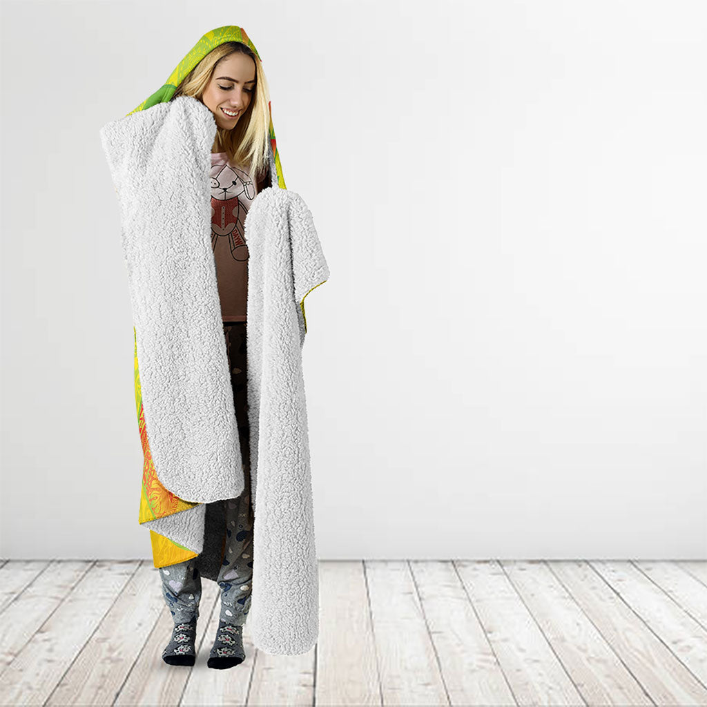 Hawaiian Mango Hooded Blanket Polynesian Art Pattern and Kakau Tattoo LT03 - Polynesian Pride