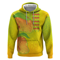Hawaiian Mango Hoodie Polynesian Art Pattern and Kakau Tattoo LT03 Pullover Hoodie Yellow - Polynesian Pride