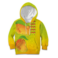 Hawaiian Mango Kid Hoodie Polynesian Art Pattern and Kakau Tattoo LT03 Hoodie Yellow - Polynesian Pride